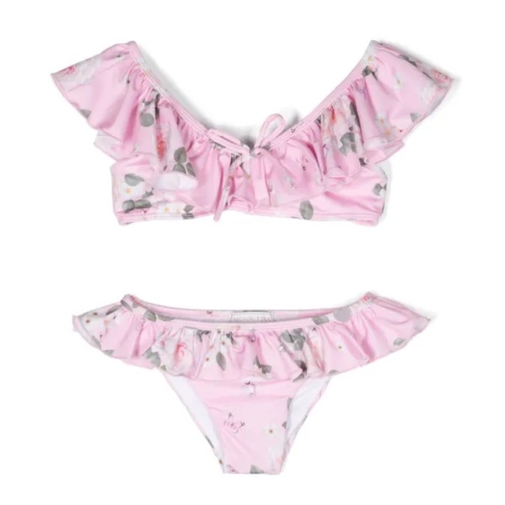 MonnaLisa Pink toddler girl swimsuit- fits more like 18 months to me.